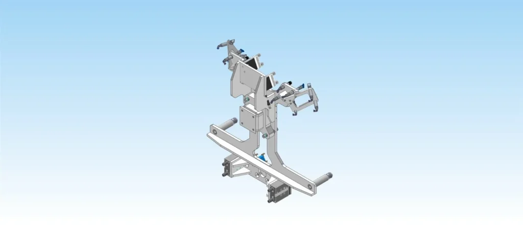 Egyedi pneumatikus robot-végszerszám – hátulnézet